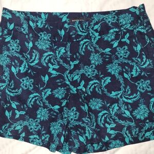 Banana Republic Womens Shorts Floral Blue/Green Print NWT Size 0 $16